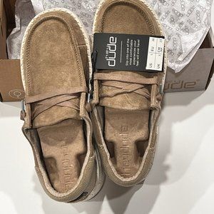 Hey Dudes Wendy Suede Nut Canvas Comfy Shoe Lightweight Women's Size US 5